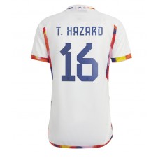 Belgien Thorgan Hazard #16 Bortatröja VM 2022 Korta ärmar